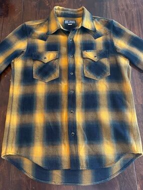 Iron Heart IHSH-314 YEL Selvedge 9oz Flannel